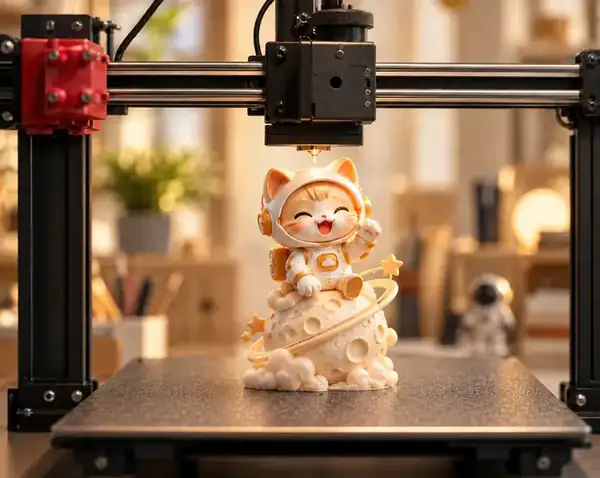 3D-Drucker, der ein hitem3d-Modell herstellt