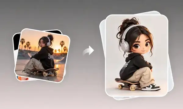 Chibi-3D-Figurvorlage