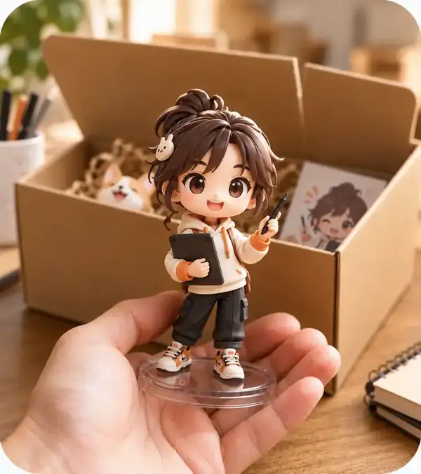 Fertige hitem3d-Figur, geliefert in einem Paket