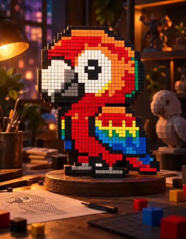 Pixel-Papagei