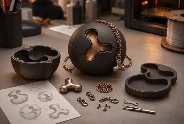Mit hitem3d erstellte Produkt- und Schmuckarbeiten