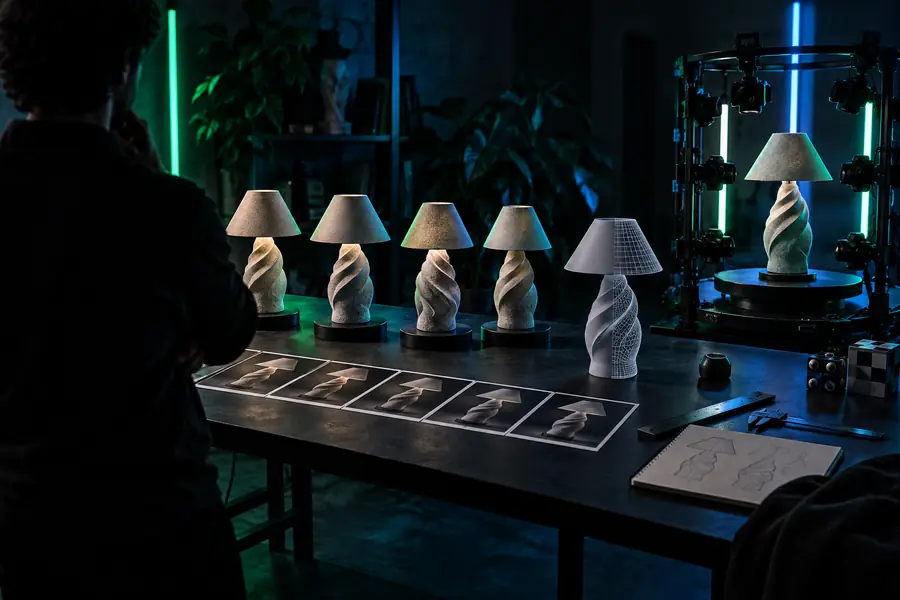 Reference view for comparing a 3D generation workflow