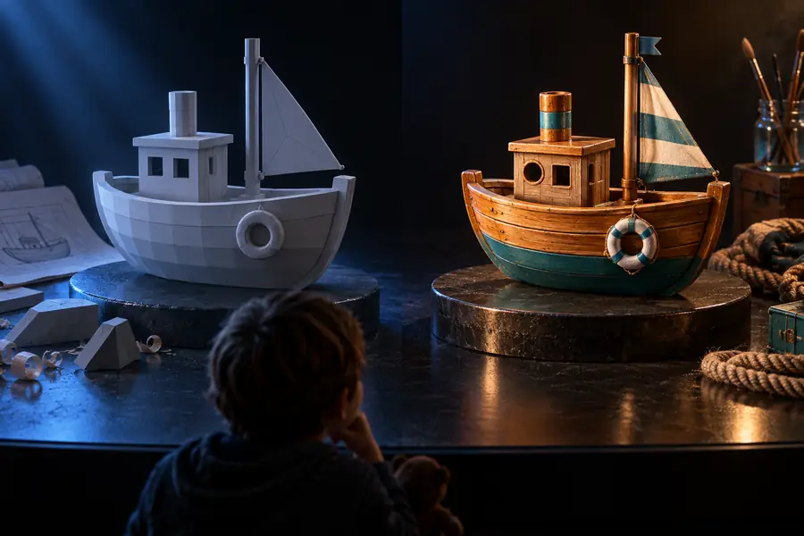 Modelo 3D perfeccionado y preparado para un flujo de trabajo práctico